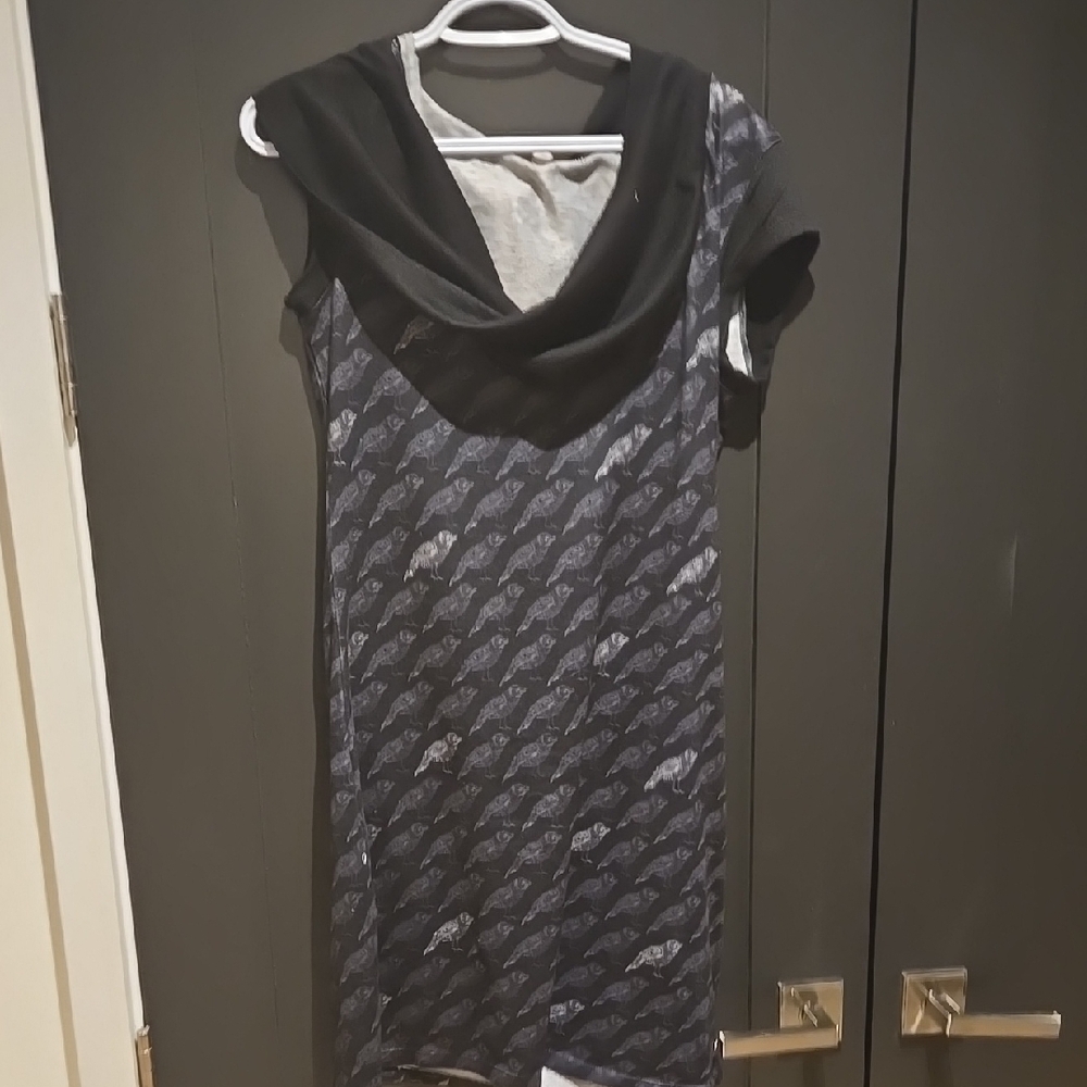 Elegant Black and Gray Women's Dress